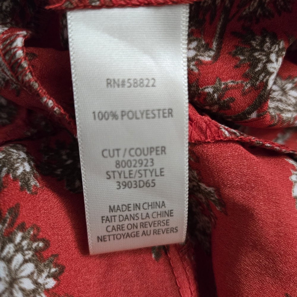 Max Studio London Crepe Smocked Ruffle Tiered Long Red Summer Dress Small? - Picture 3 of 9